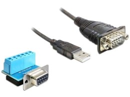 Delock Adapter USB -> Serial 9 pin + Serial (F) Kostka zaciskowa 6 pin