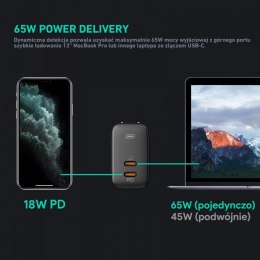 AUKEY PA-B4 Omnia GaN ładowarka sieciowa 2xUSB C Power Delivery 3.0 65W 6A