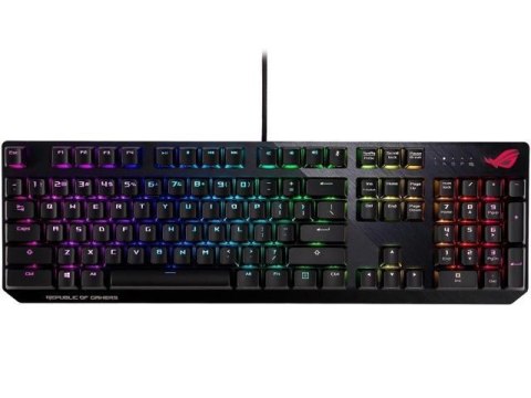 Asus Przewodowa mechaniczna klawiatura do gier ROG Strix Scope RGB Cherry MX Red