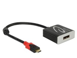 Delock Adapter USB Type-C - DisplayPort M/F (Thunderbolt 3) 4K 60Hz na kablu 20cm czarny