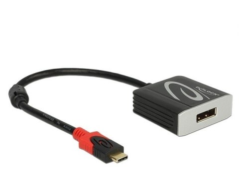 Delock Adapter USB Type-C - DisplayPort M/F (Thunderbolt 3) 4K 60Hz na kablu 20cm czarny