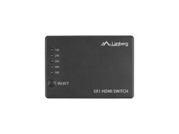 LANBERG Switch video 5 x HDMI + port micro USB Czarny