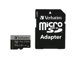 MICRO SDXC CARD PRO UHS-I 256GB/CLASS 10 INCL ADAPTOR