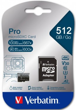 MICRO SDXC CARD PRO UHS-I 512GB/CLASS 10 INCL ADAPTOR