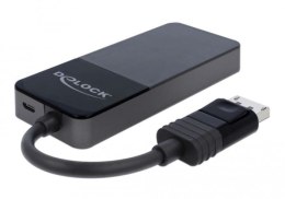 Delock Splitter Video Displayport 1.4->3x Displayport 4K na kablu 12.5 cm czarny