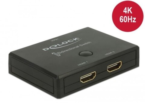 Delock Switch Video 2x HDMI dwukierunkowy 4K