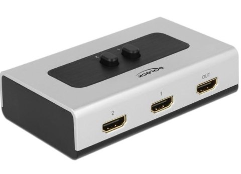 Delock Switch Video 2x HDMI szary