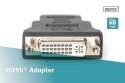 Digitus Adapter HDMI Standard 1080p 60Hz FHD Typ HDMI A/DVI-I (24+5) M/Ż Czarny