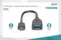 Digitus Kabel adapter USB 3.1 Gen 1 SuperSpeed OTG Typ USB C/USB A M/Ż 0,15m Czarny