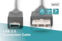 Digitus Kabel połączeniowy USB 2.0 HighSpeed "Canon" Typ USB A/miniUSB B (5pin) M/M 1m Czarny