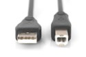 Digitus Kabel połączeniowy USB 2.0 HighSpeed Typ USB A/USB B M/M 1,8m Czarny