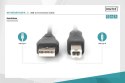 Digitus Kabel połączeniowy USB 2.0 HighSpeed Typ USB A/USB B M/M 1,8m Czarny