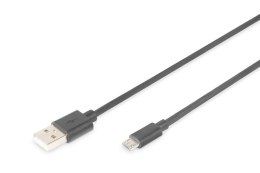 Digitus Kabel połączeniowy USB 2.0 HighSpeed Typ USB A/microUSB B M/M 1,8m Czarny