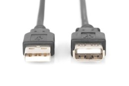 Digitus Kabel przedłużający USB 2.0 HighSpeed Typ USB A/USB A M/Ż 5m Czarny