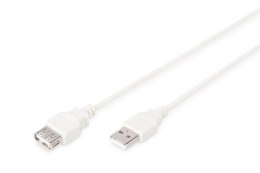 Digitus Kabel przedłużający USB 2.0 HighSpeed Typ USB A/USB A M/Ż 5m Szary