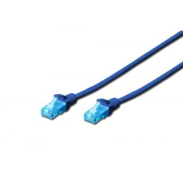 Digitus Patch cord U/UTP kat.5e PVC 1m Niebieski