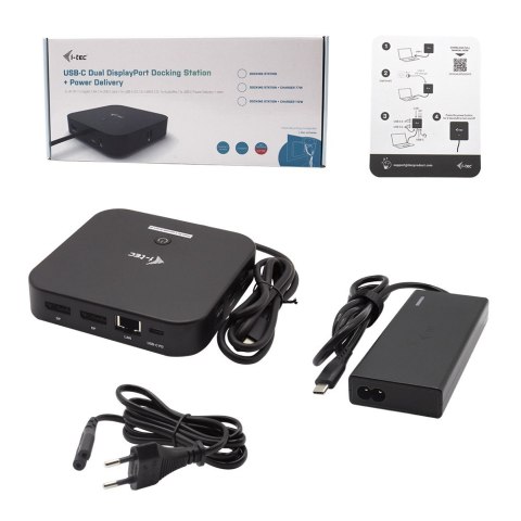 I-tec Stacja dokująca USB-C Dual Display Docking Station Power Delivery 65W + i-tec Universal Charger 77W