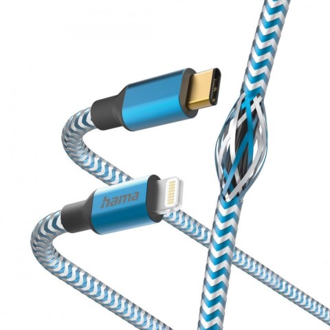 Hama Kabel ładujący 1,5 m USB-C lightning Niebieski