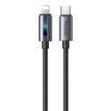 Kabel Mcdodo CA-5710 USB-C do Lightning z pulsującym światłem 36W 1,2m (czarny)