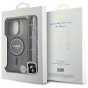 Etui Guess IML Glitter With Pearl Strap MagSafe na iPhone 16 Pro - czarne