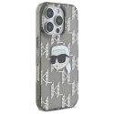 Etui Karl Lagerfeld IML Karl Head Electroplated na iPhone 16 Pro Max - czarne