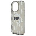 Etui Karl Lagerfeld IML Karl Head Electroplated na iPhone 16 Pro Max - czarne