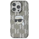 Etui Karl Lagerfeld IML Karl Head Electroplated na iPhone 16 Pro - czarne