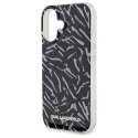 Etui Karl Lagerfeld Zebra With Cord na iPhone 16 Plus - fioletowe