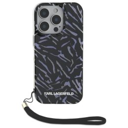 Etui Karl Lagerfeld Zebra With Cord na iPhone 16 Pro Max - fioletowe