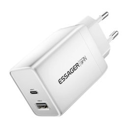 Ładowarki Essager ECT45W-LJB02-Z GaN 45W C+A (biały)