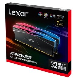 Lexar Pamięć do PC DDR5 ARES RGB 32GB(2*16GB)/8000 Black