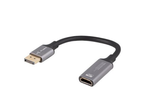 ADAPTER DISPLAYPORT(M)->HDMI(F) 4K NA KABLU 20CM SREBRNY LANBERG