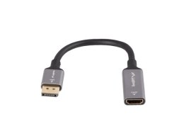 ADAPTER DISPLAYPORT(M)->HDMI(F) 4K NA KABLU 20CM SREBRNY LANBERG