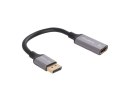 ADAPTER DISPLAYPORT(M)->HDMI(F) 4K NA KABLU 20CM SREBRNY LANBERG