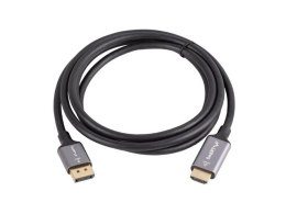 KABEL DISPLAYPORT(M) ->HDMI(M) 1.8M 4K CZARNO-SREBRNY LANBERG