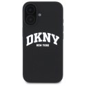 DKNY DKHMP16SSNYACH iPhone 16 6.1" czarny/black hardcase Silicone White Printed Logo MagSafe