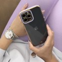 Fashion Case etui do iPhone 12 Pro żelowy pokrowiec ze złotą ramką złoty