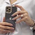 Fashion Case etui do iPhone 12 Pro żelowy pokrowiec ze złotą ramką złoty