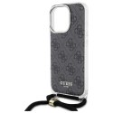 Guess GUHCP16XHC4SEK iPhone 16 Pro Max 6.9" czarny/black hardcase Crossbody Cord 4G Print