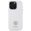 Guess GUHCP16XM4DGPH iPhone 16 Pro Max 6.9" biały/white hardcase Silicone Logo Strass 4G