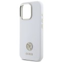 Guess GUHCP16XM4DGPH iPhone 16 Pro Max 6.9" biały/white hardcase Silicone Logo Strass 4G