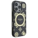 Guess GUHMP16XH4PYEEK iPhone 16 Pro Max 6.9" czarny/black hardcase IML Peony On 4G Background MagSafe