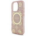 Guess GUHMP16XH4PYEEP iPhone 16 Pro Max 6.9" różowy/pink hardcase IML Peony On 4G Background MagSafe