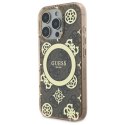 Guess GUHMP16XH4PYEEW iPhone 16 Pro Max 6.9" brązowy/brown hardcase IML Peony On 4G Background MagSafe