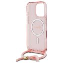 Guess GUHMP16XHCTSGNSP iPhone 16 Pro Max 6.9" różowy/pink hardcase Crossbody Cord Script MagSafe