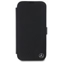 Mercedes MEBKP16L23RBGVK iPhone 16 Pro 6.3" czarny/black Leather Wood Imitation