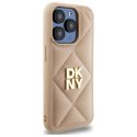 DKNY DKHCP15LPQDSLE iPhone 15 Pro 6.1" beżowy/beige Quilted Stack Logo