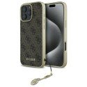 Guess GUHCP16XGF4GBR iPhone 16 Pro Max 6.9" brązowy/brown hardcase 4G Charms Collection