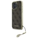 Guess GUHCP16XGF4GBR iPhone 16 Pro Max 6.9" brązowy/brown hardcase 4G Charms Collection