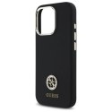 Guess GUHCP16XM4DGPK iPhone 16 Pro Max 6.9" czarny/black hardcase Silicone Logo Strass 4G